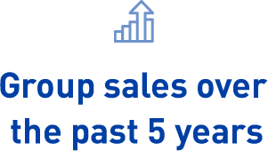 Group sales over the past 5 years